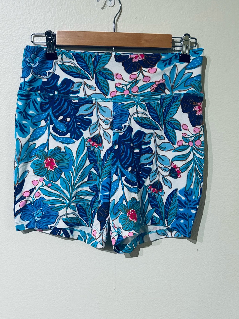 Lilly Pulitzer Blue, Teal & Pink Floral Swim Shorts